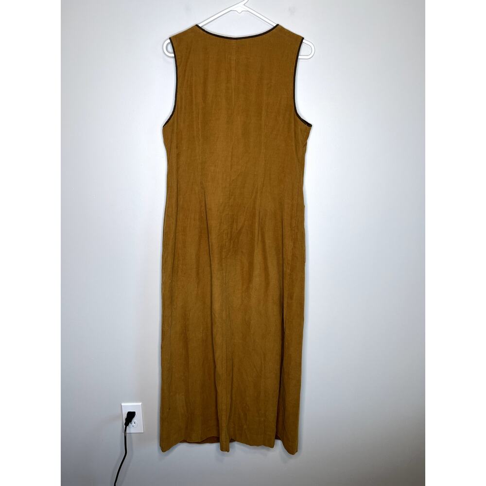 Orvis Brown Sleeveless Button-Down Dress - Picture 6 of 6
